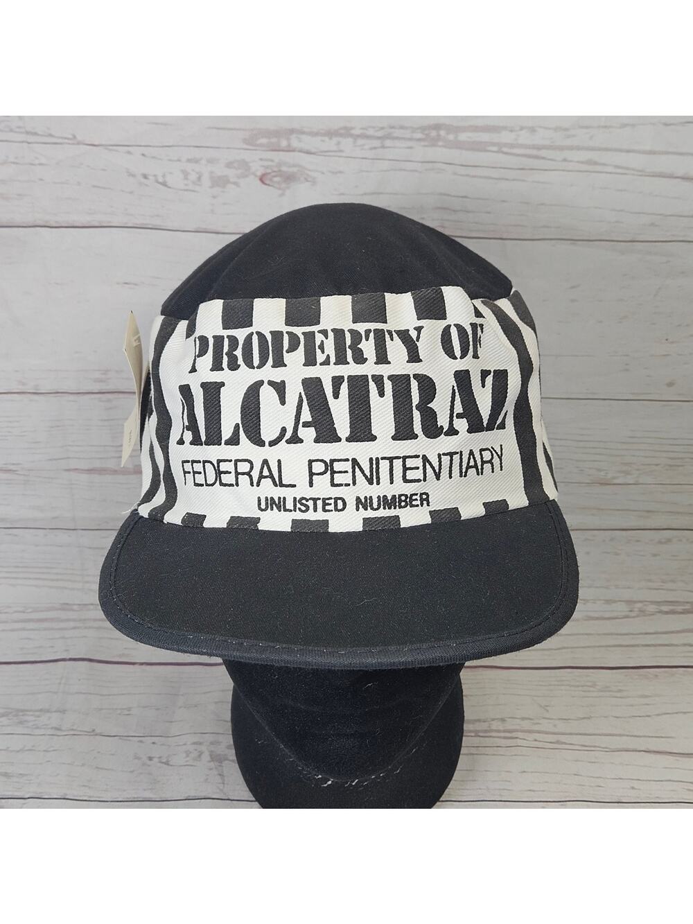 snco Alcatraz Federal Penitentiary Hat Snapback Adjustable Black White
